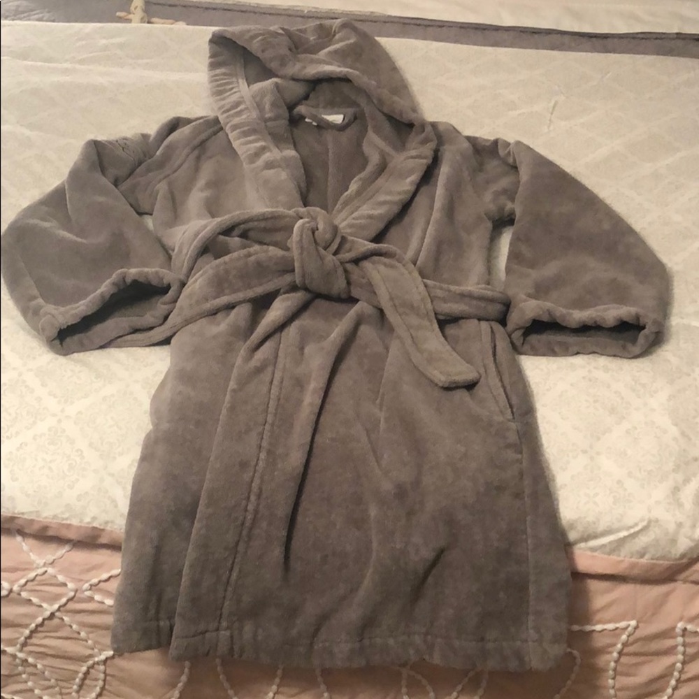Lacoste Hooded Bathrobe Grey